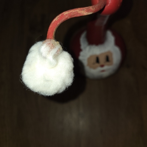 Hand Painted Vintage Gourd Santa  Vintage Rattle Anthropomorphic - Picture 5 of 5